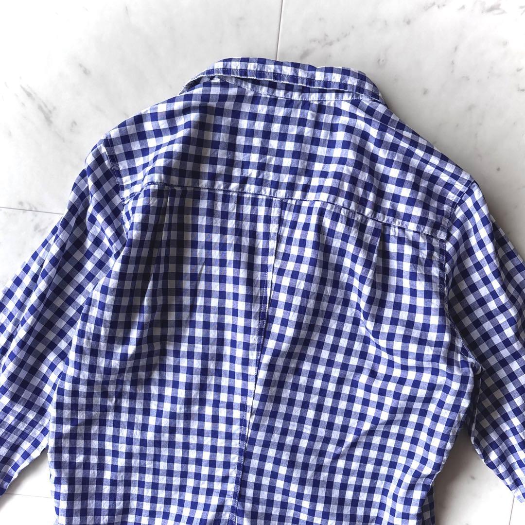 美品 フランクアンドアイリーン ギンガムチェックシャツ コットン 希少 Sサイズ