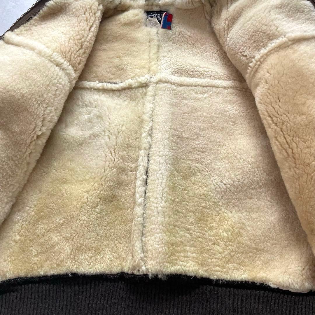 希少42サイズ✨ショット B-6 リアルムートン フライトジャケット 羊革 XL
