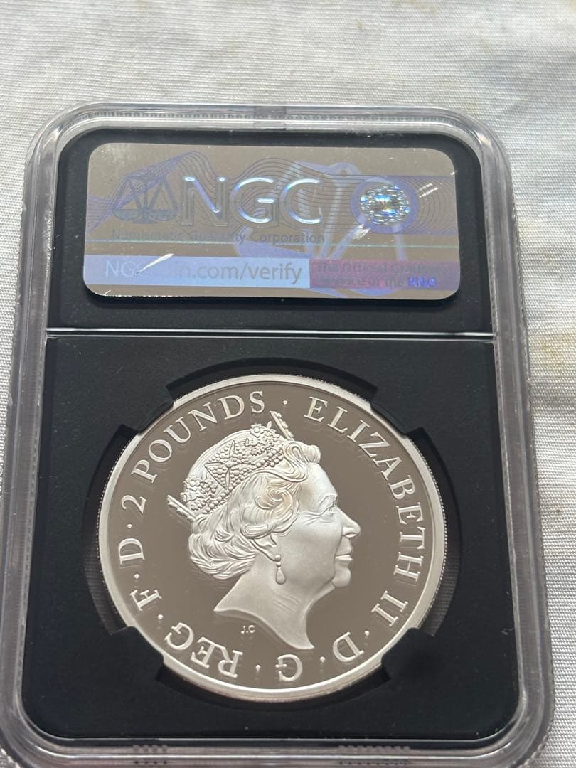2018 英国 Two Dragons 銀貨 NGC PF70