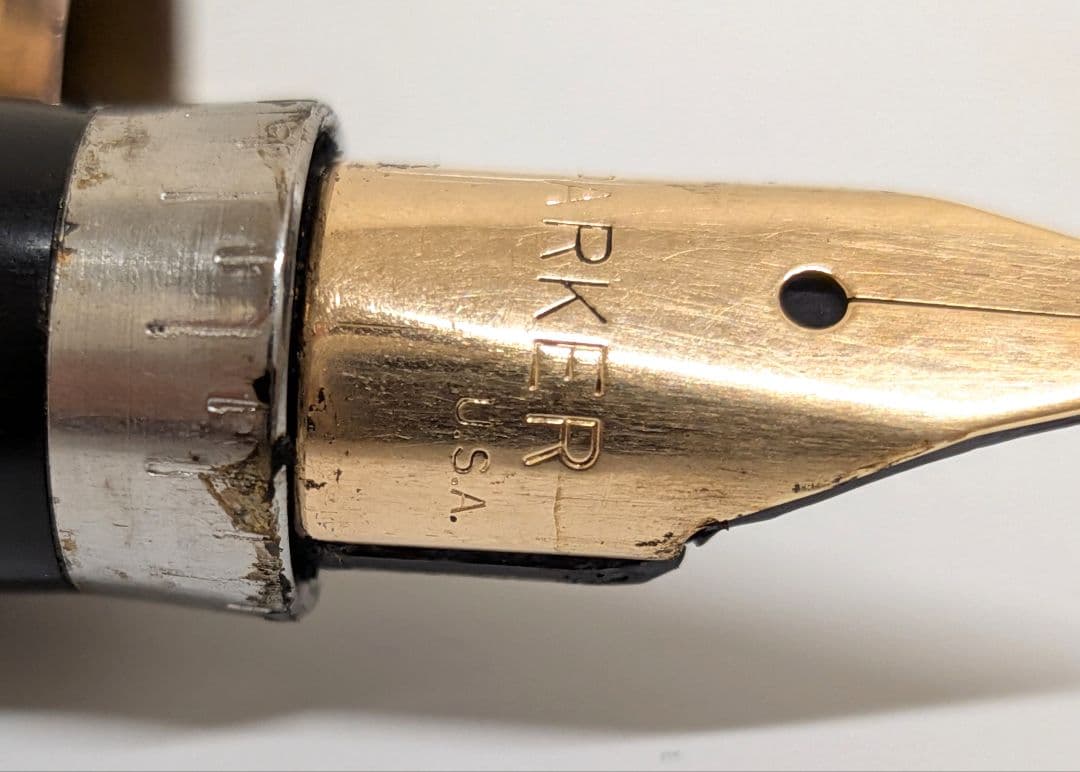 PARKER 20μ 万年筆 MADE IN FRANCE ゴールド×ドット
