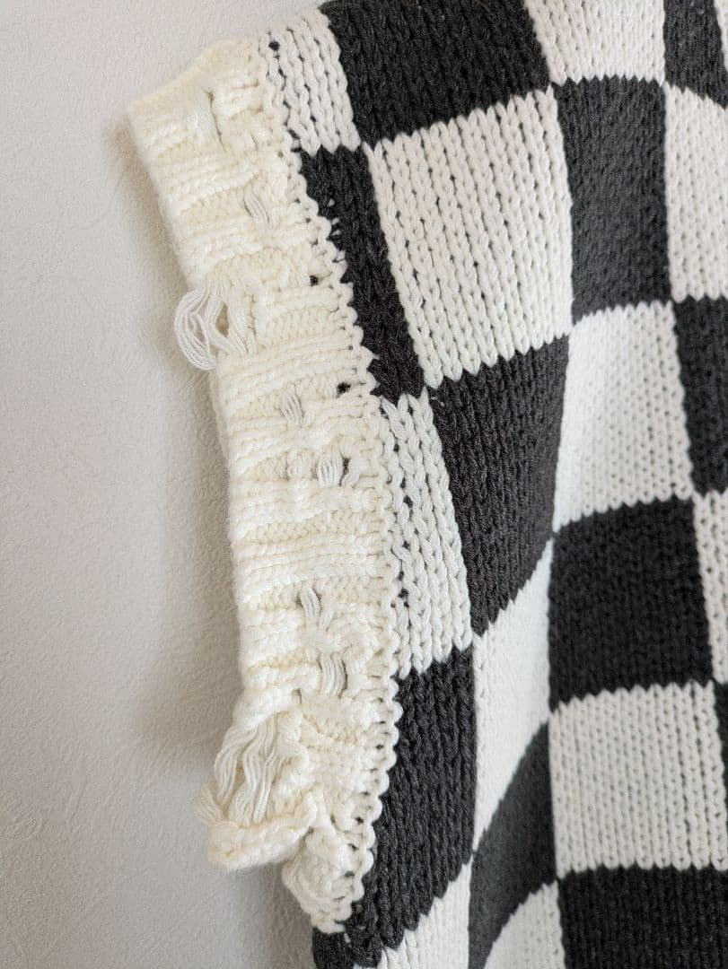 candystripper CHECKER KNIT ベスト