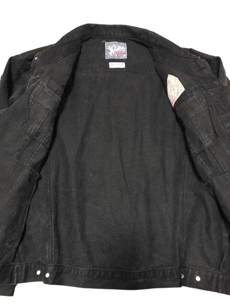 vintage 90s Lee SPORT 後染めブラック XL ブラックデニム
