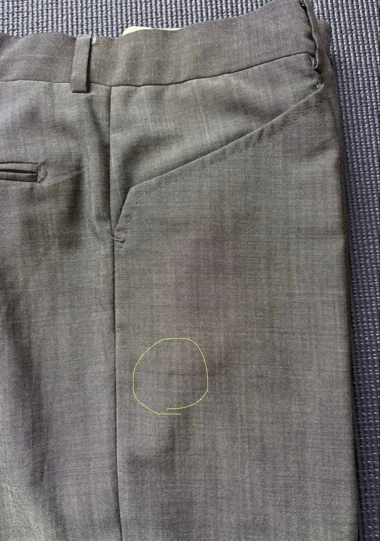 HERMES パンツ グレー