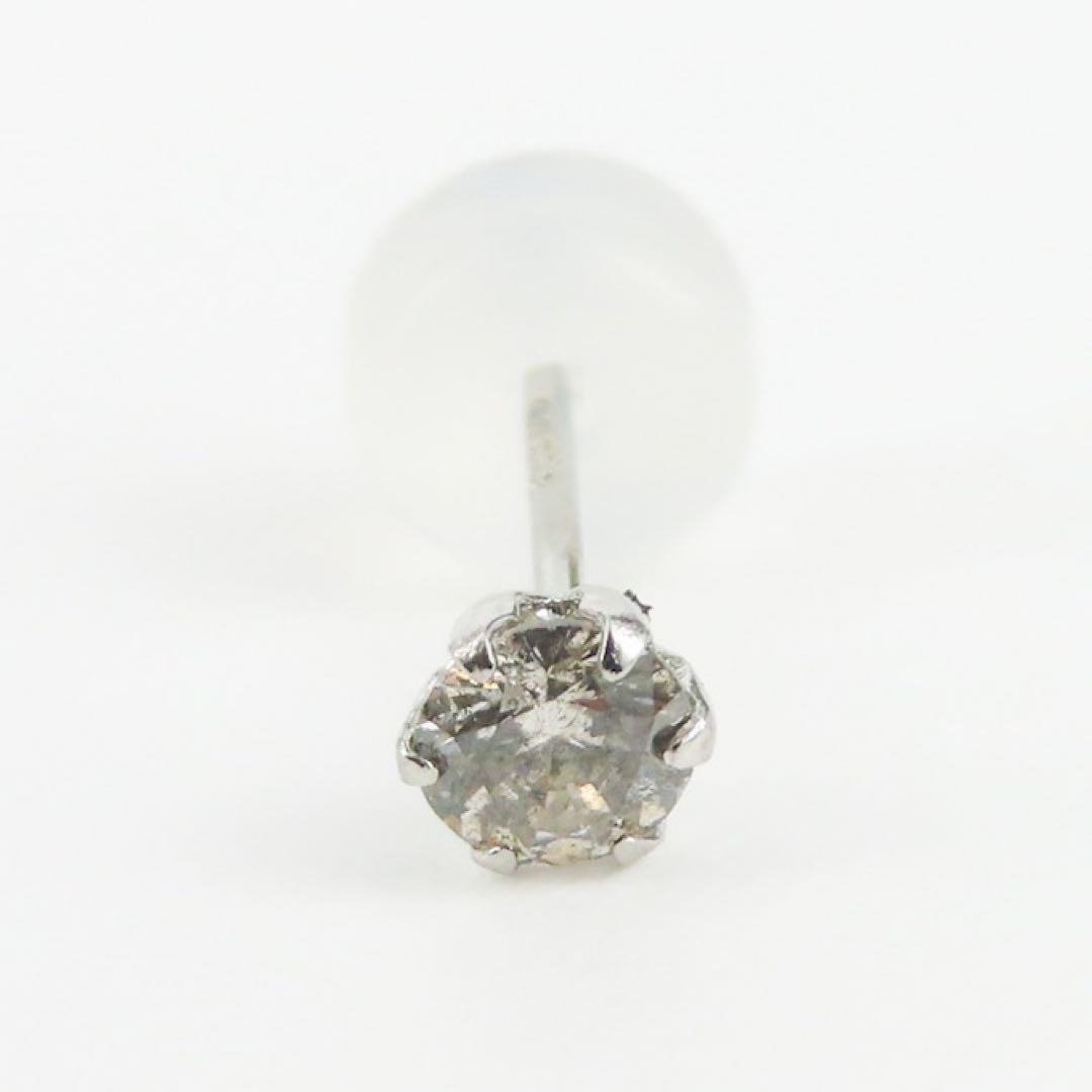 ニ*ー様 新品　Pt900 天然ダイヤモンド 0.142ct 片耳ピアス　天然ダ