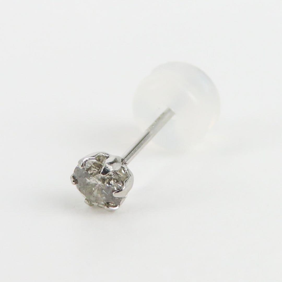 ニ*ー様 新品　Pt900 天然ダイヤモンド 0.142ct 片耳ピアス　天然ダ