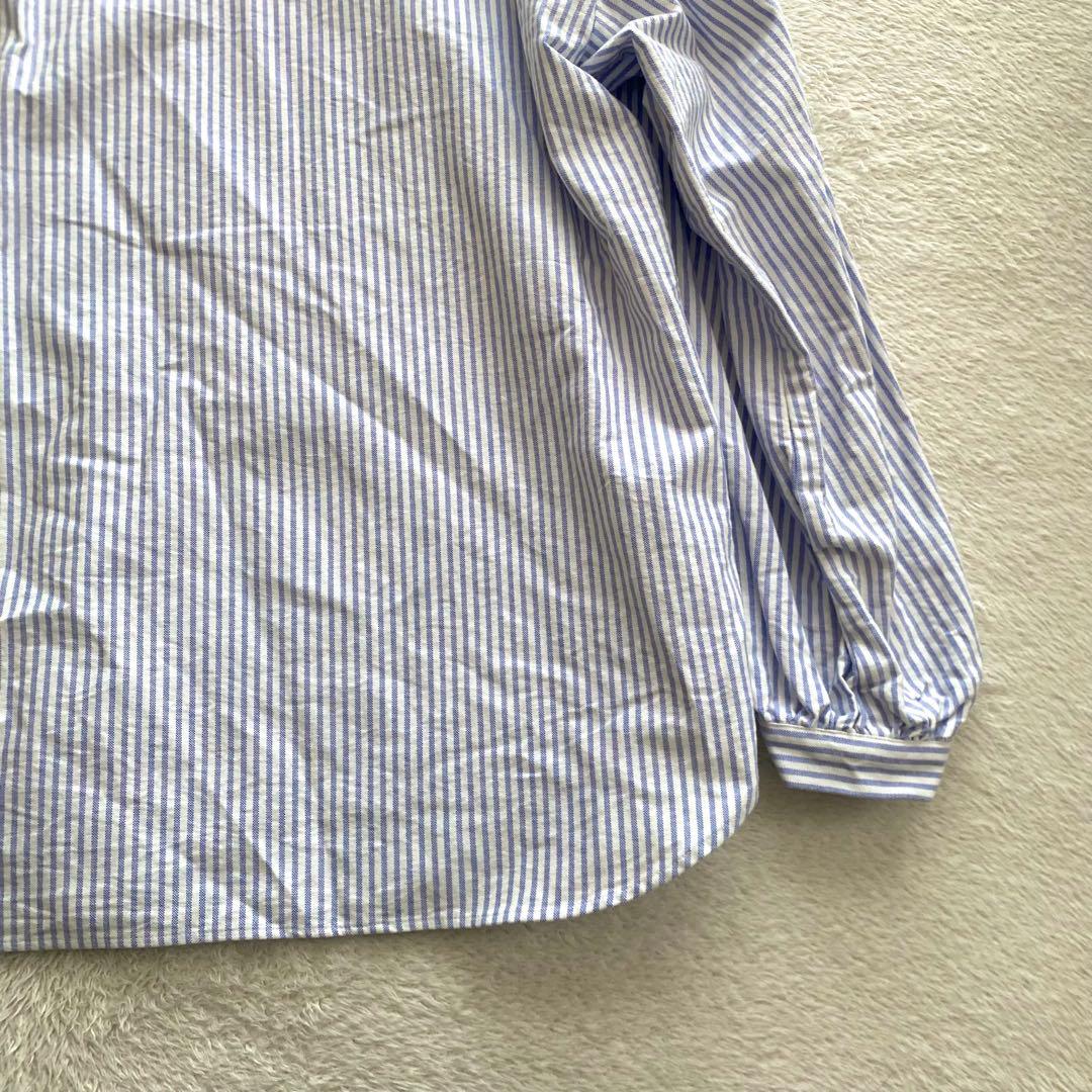 美品　Journal standard luxe OXストライプフリルブラウス