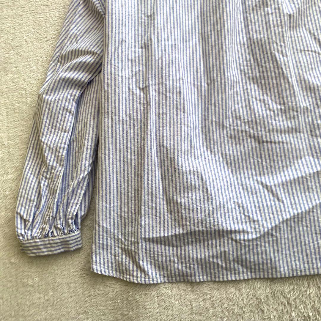 美品　Journal standard luxe OXストライプフリルブラウス