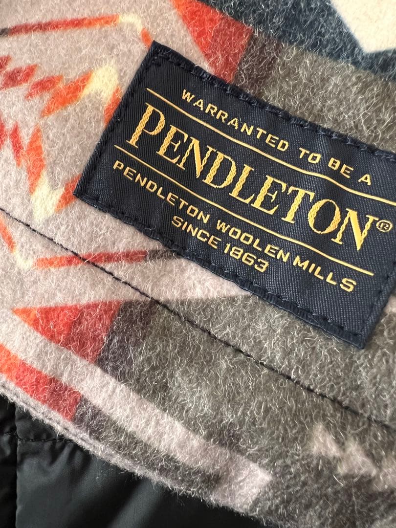 PENDLETON × TAION ペンドルトンフード ポンチョ ダウンウール
