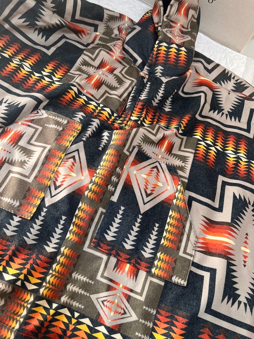 PENDLETON × TAION ペンドルトンフード ポンチョ ダウンウール