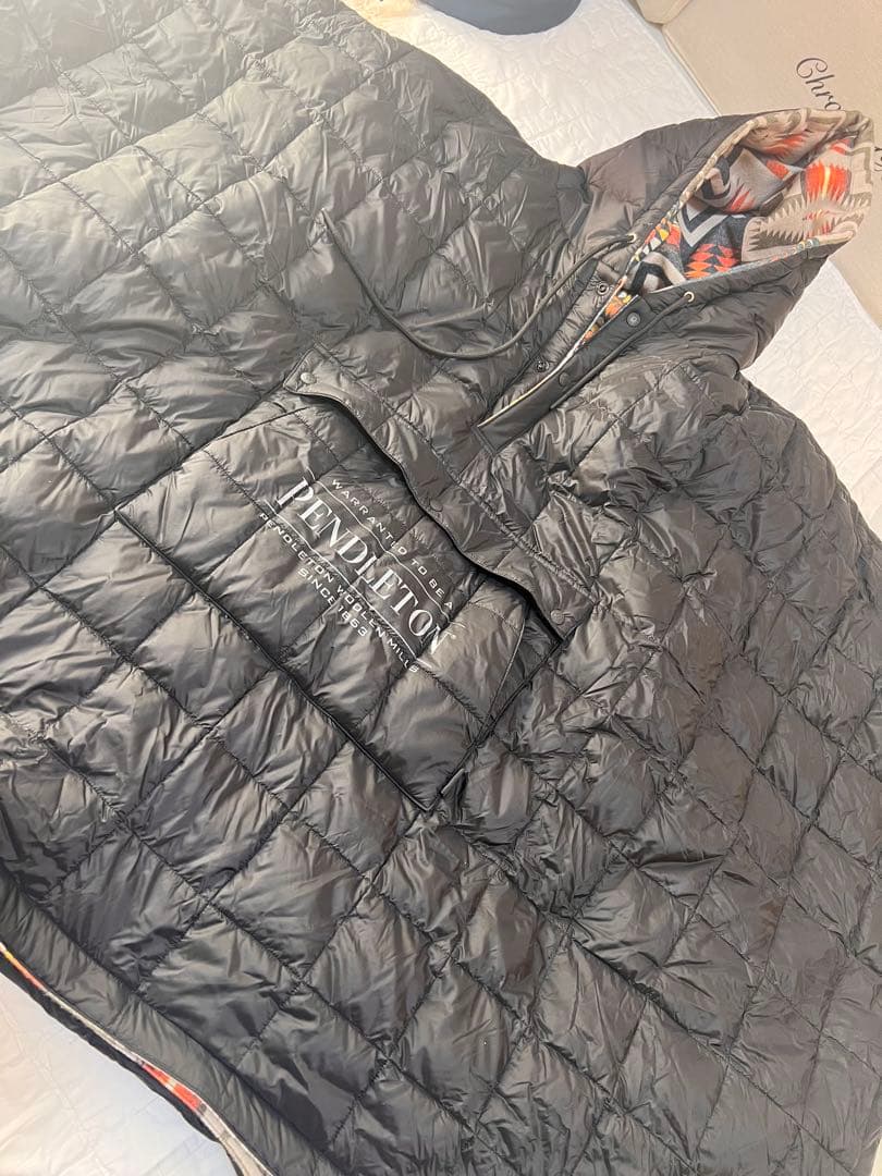 PENDLETON × TAION ペンドルトンフード ポンチョ ダウンウール
