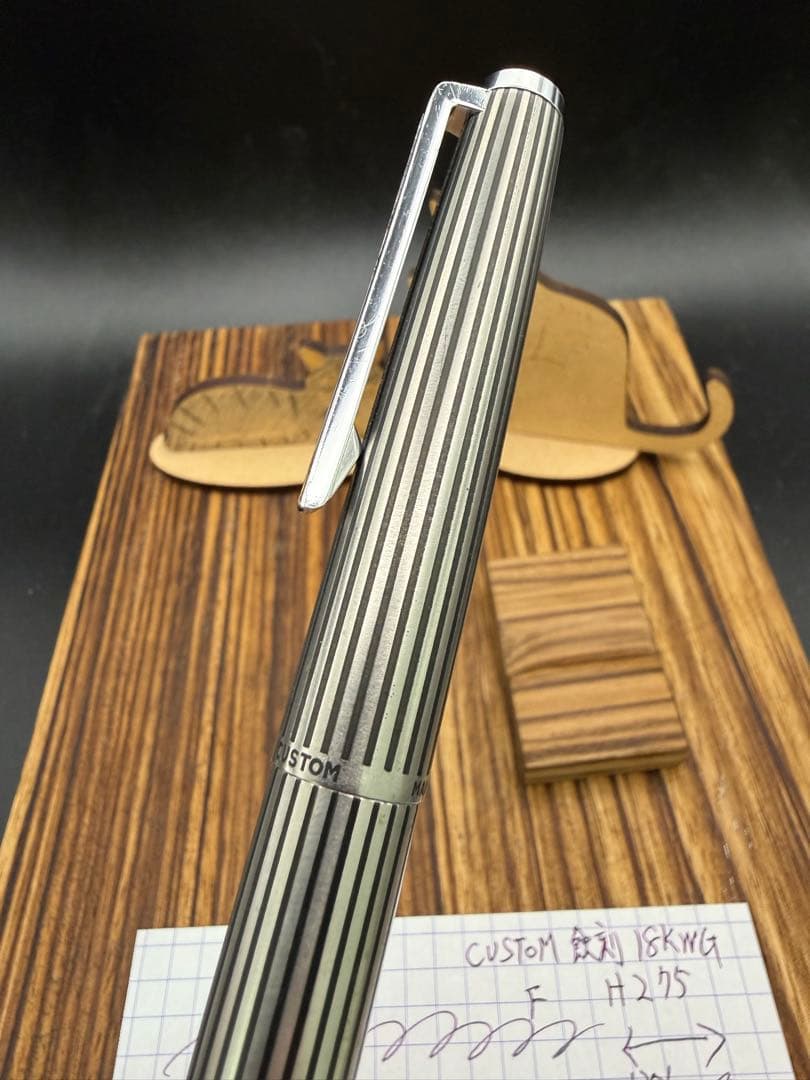 Pilot 万年筆 CUSTOM K-500SS 蝕刻ストライプ 18KWG