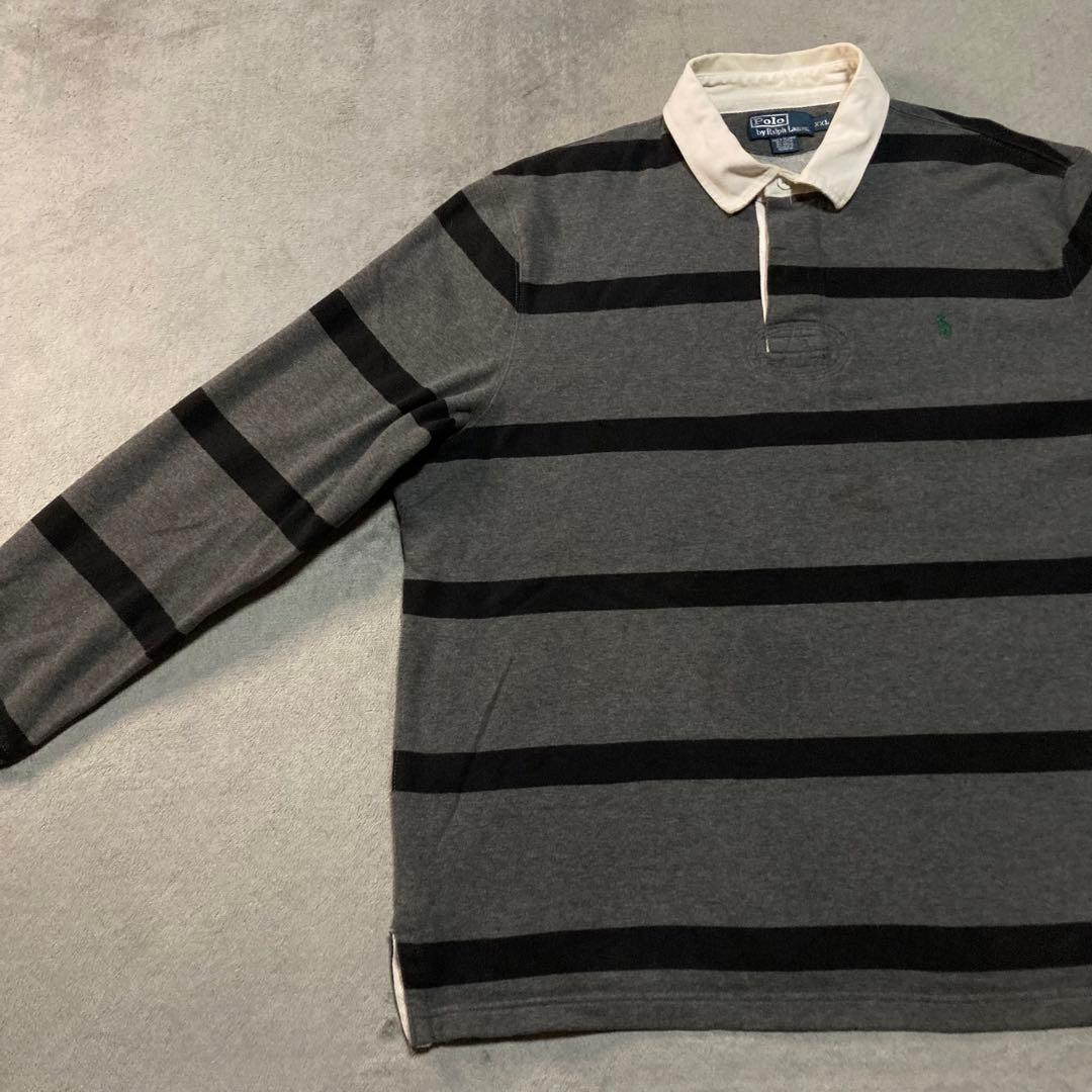 PolobyRalphLauren RugbyShirt 刺繍 90s XXL