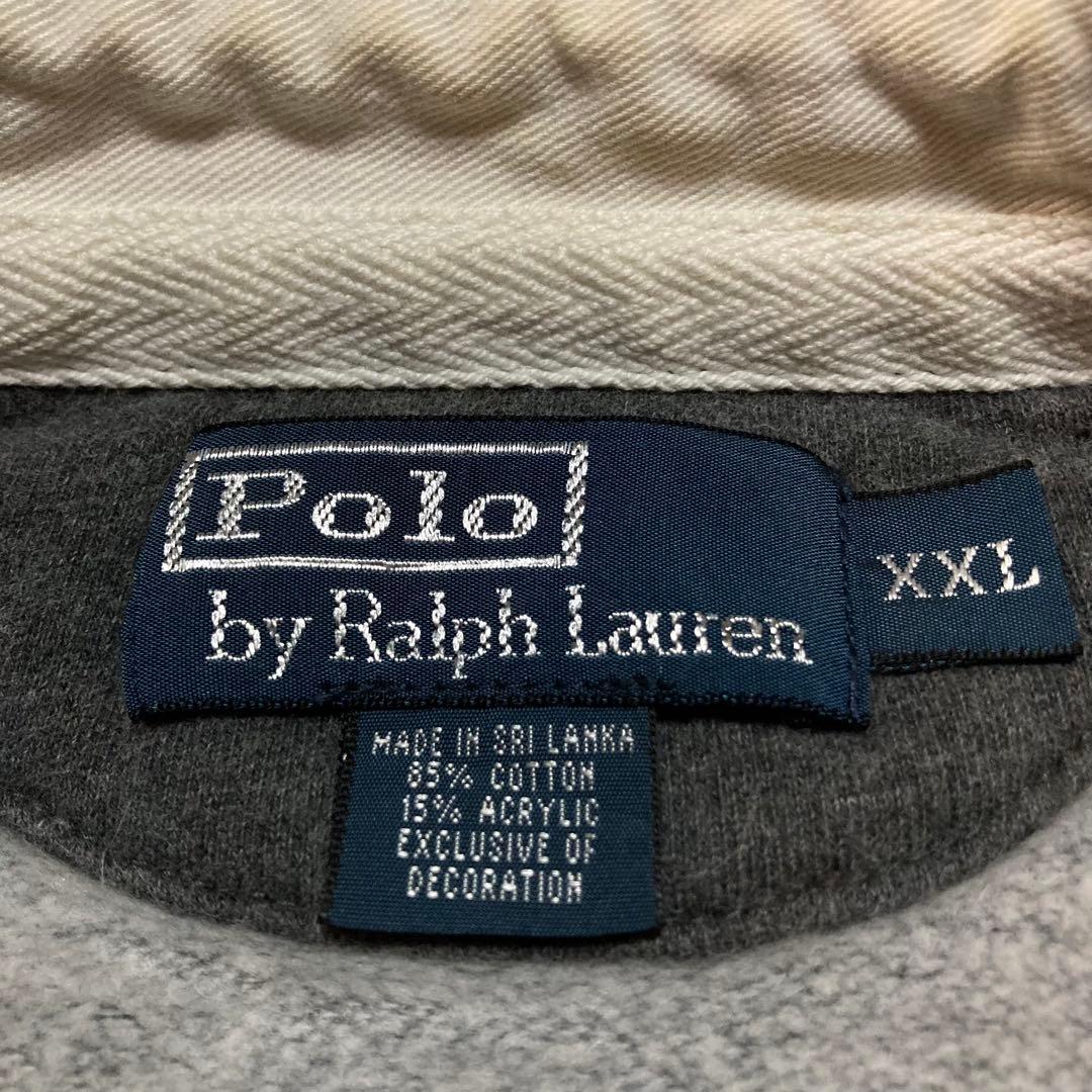 PolobyRalphLauren RugbyShirt 刺繍 90s XXL