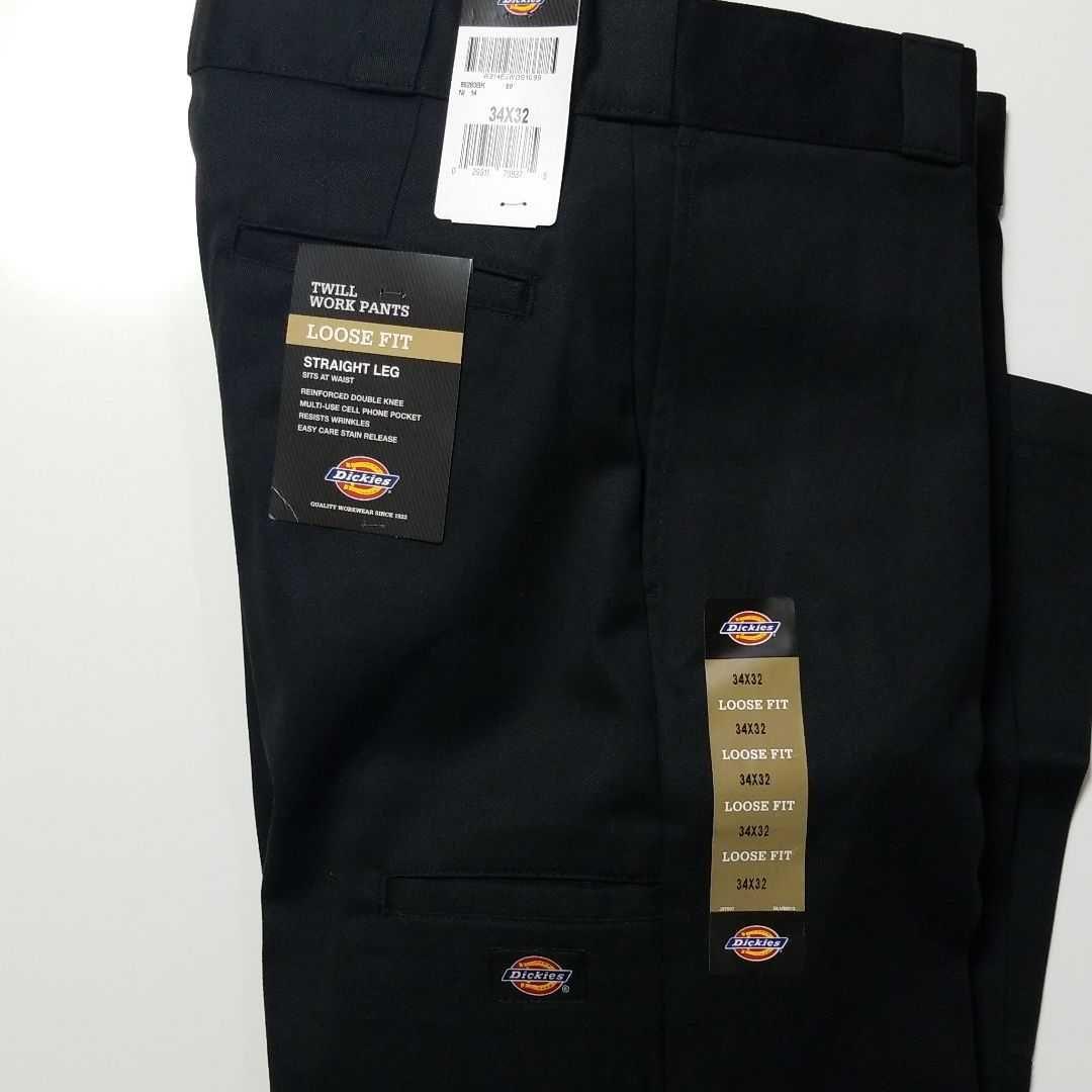 34×32【新品・未使用】ディッキーズ　ダブルニー　85283　・BLACK・