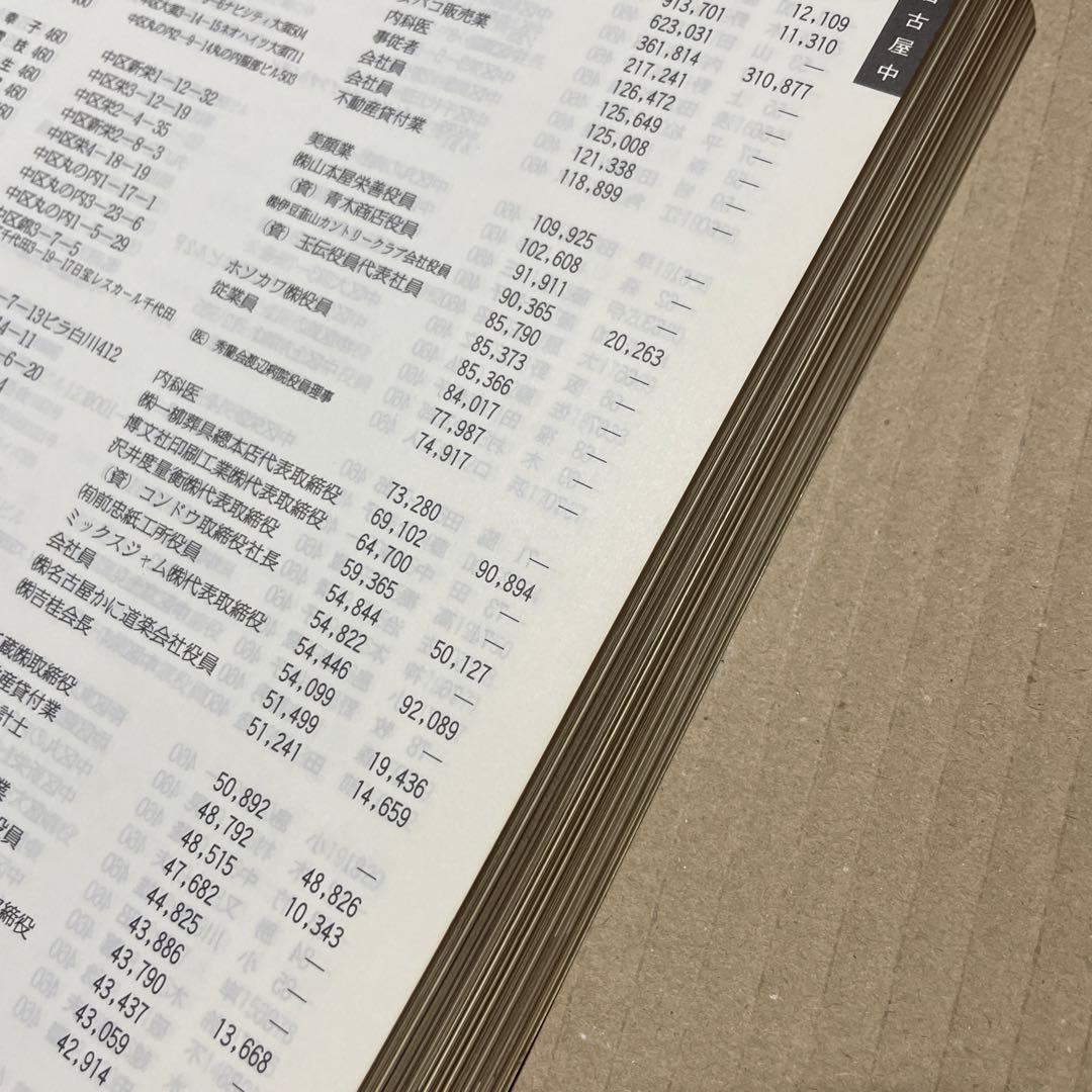 ★入手困難★ 平成2年版　東海4県　高額納税者・法人申告所得名鑑※中部経済新聞社