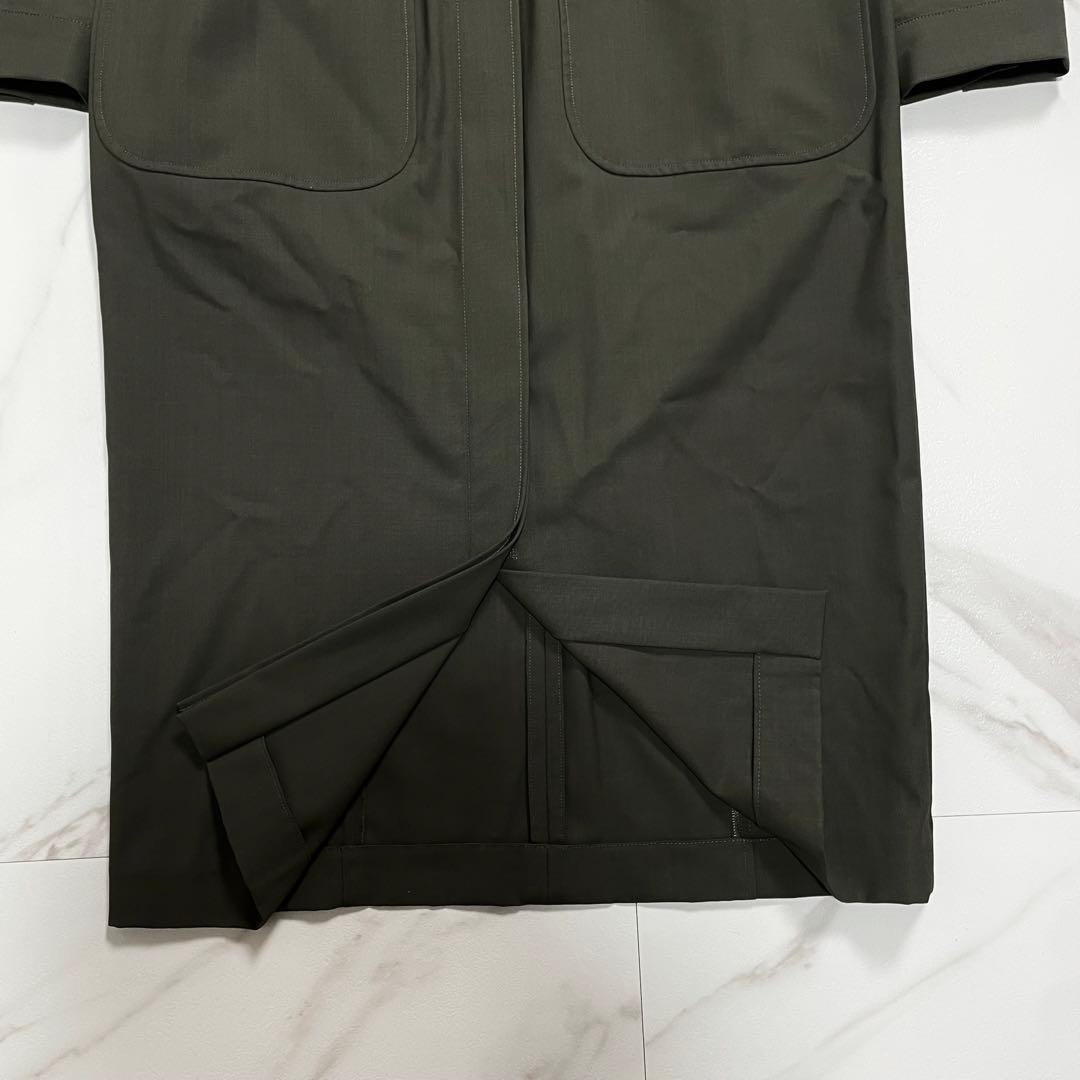 MaxMara 最高級白タグ ベルテッドシャツワンピース バージンウール