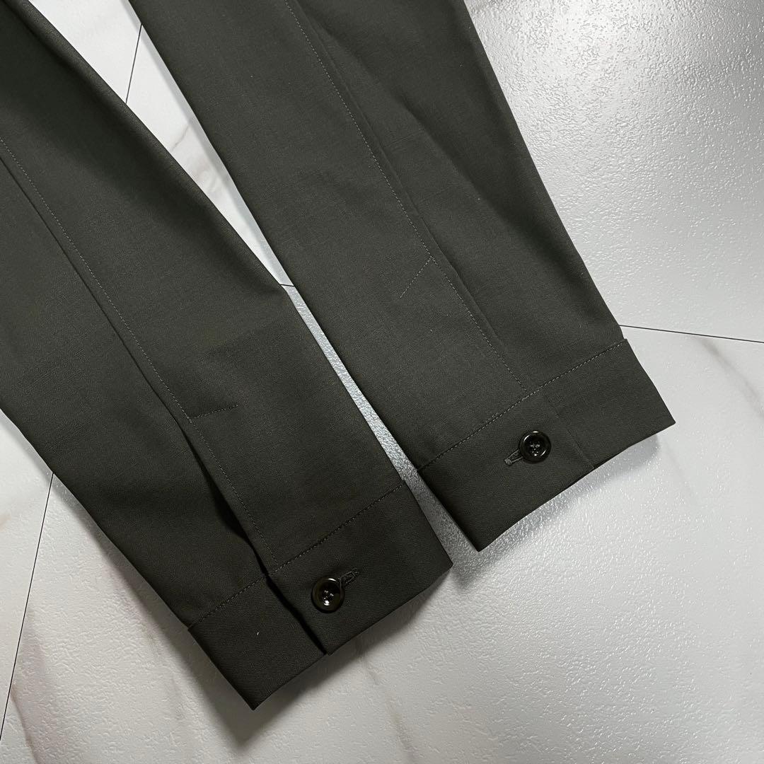 MaxMara 最高級白タグ ベルテッドシャツワンピース バージンウール