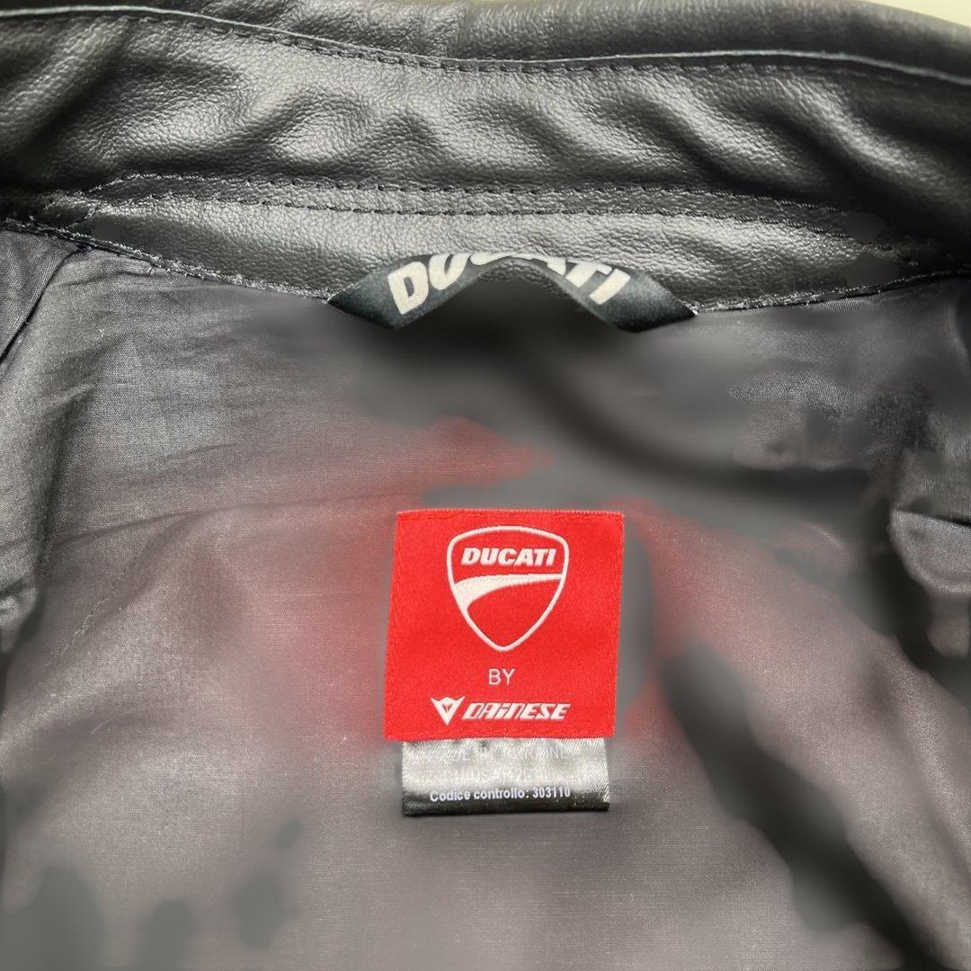 DUCATI DAINESE 立ち襟 本革 レザージャケット ブラック 48