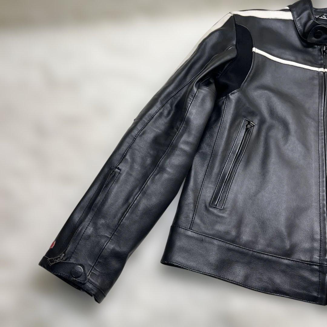 DUCATI DAINESE 立ち襟 本革 レザージャケット ブラック 48