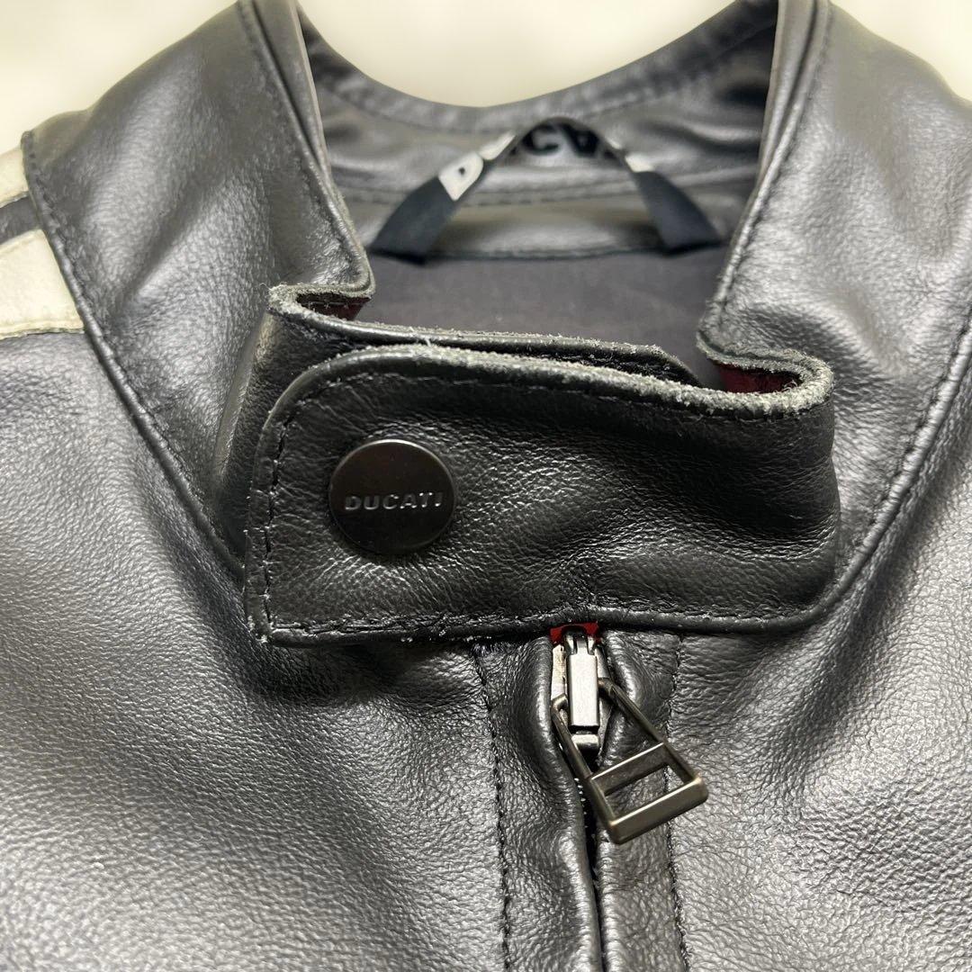 DUCATI DAINESE 立ち襟 本革 レザージャケット ブラック 48