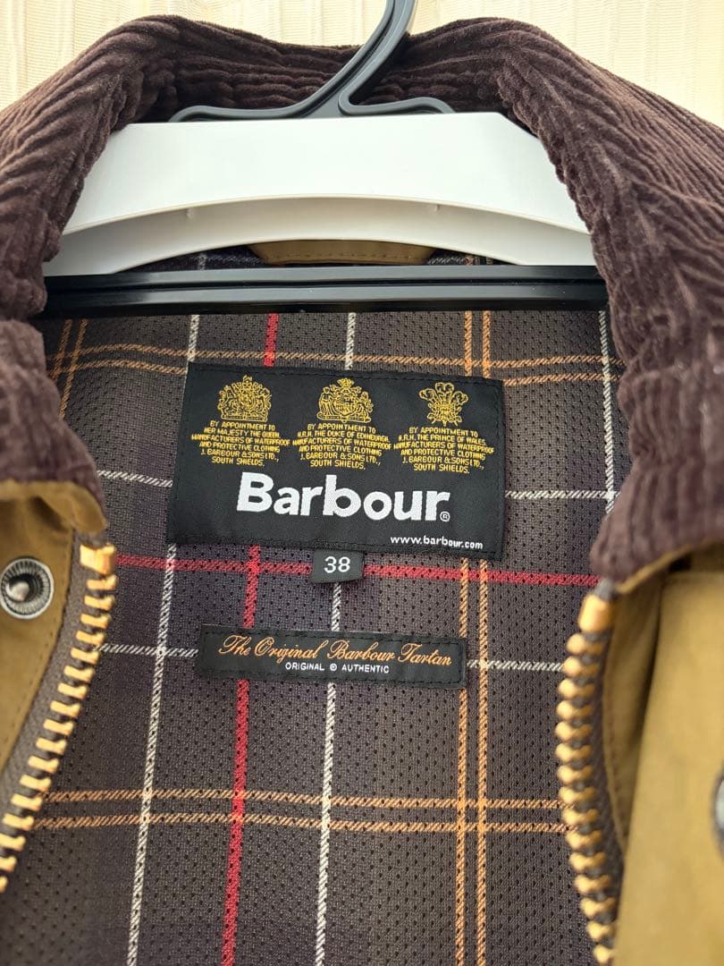 A*i様 美品　Barbour ビデイル　ノンオイル　ピーチスキン　38