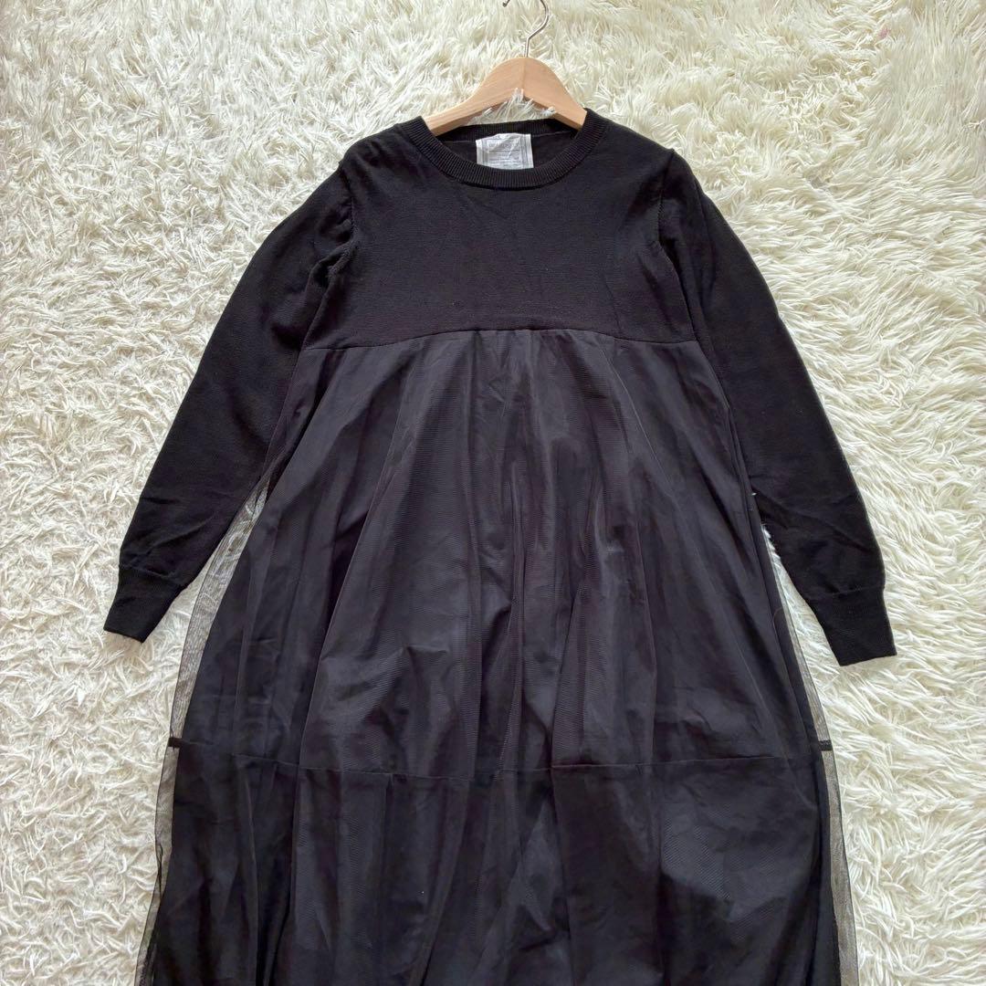 BEARDSLEY ニットチュールマルワンピース