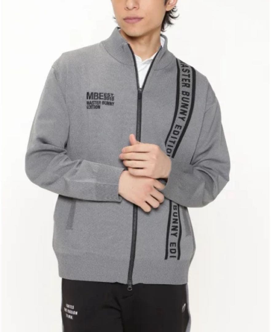 新品　マスターバニーエディション　ジャケット　フルジップ　モックネック　グレー