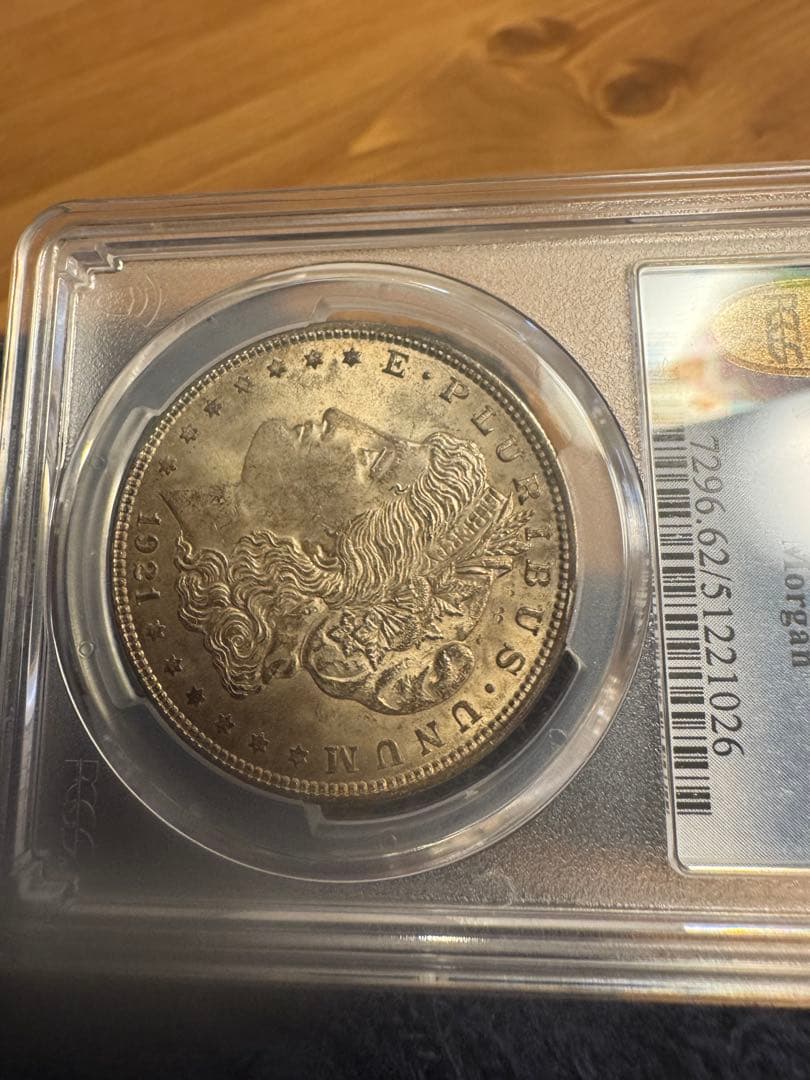 ★本物保証　モルガンダラー銀貨　1921年 PCGS ms62