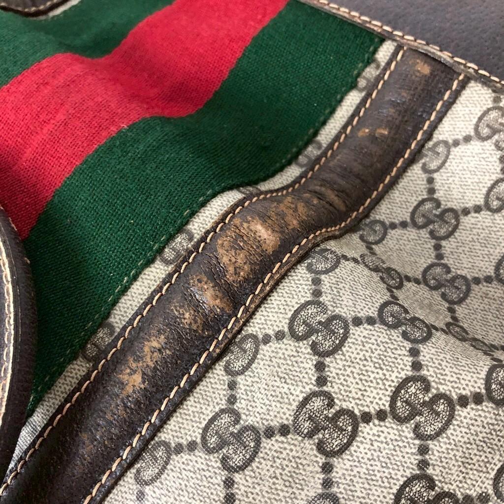 GUCCI グッチ ヴィンテージ トートバッグ GGスプリーム シェリーライン