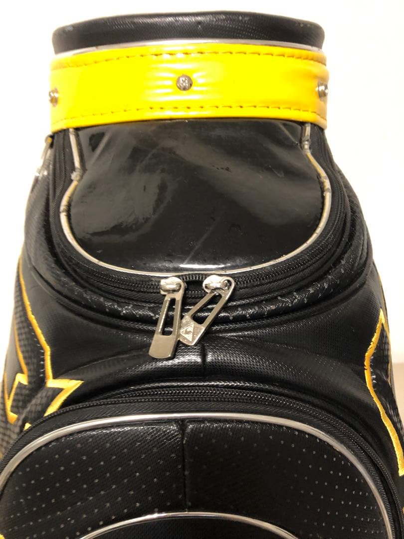 【送料込み】廃盤希少品　le coq sportif ゴルフバッグ　黒　黄色