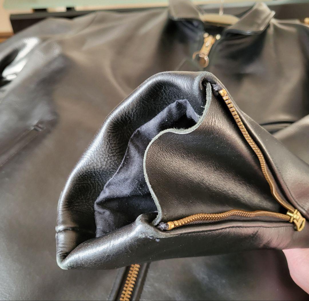 Vanson USA製 レザージャケット シングルライダース 牛革 ブラック