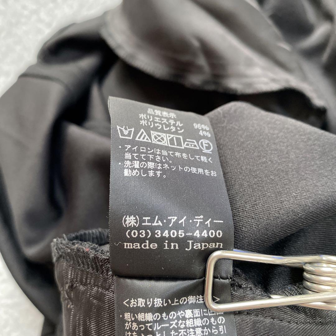 【ブレンヘイム】ニットジョーゼットVネックワンピース ブラック