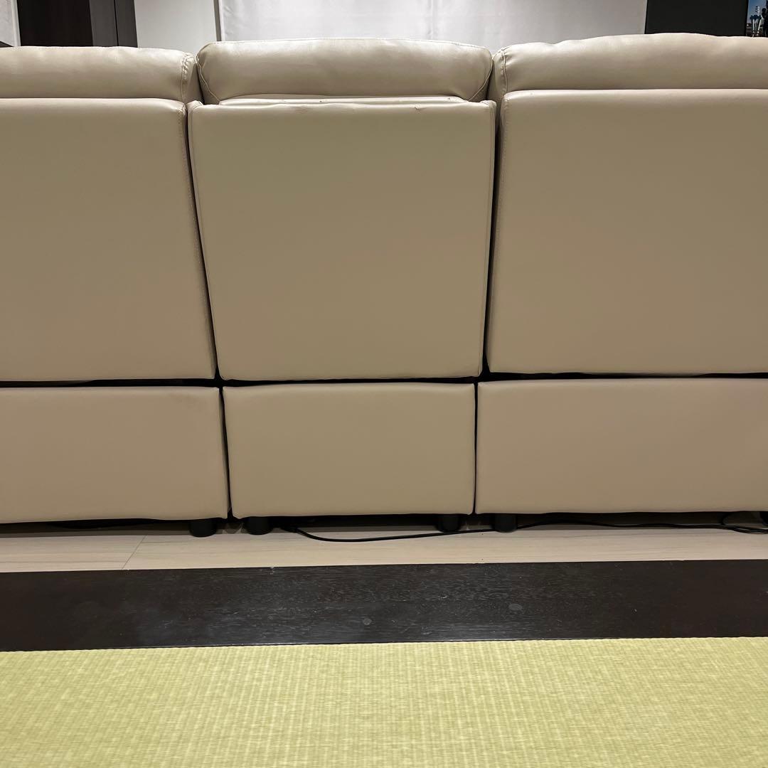 ニトリ3人掛け電動リクライニングソファ (Nビリーバ3 Nシールド BE)