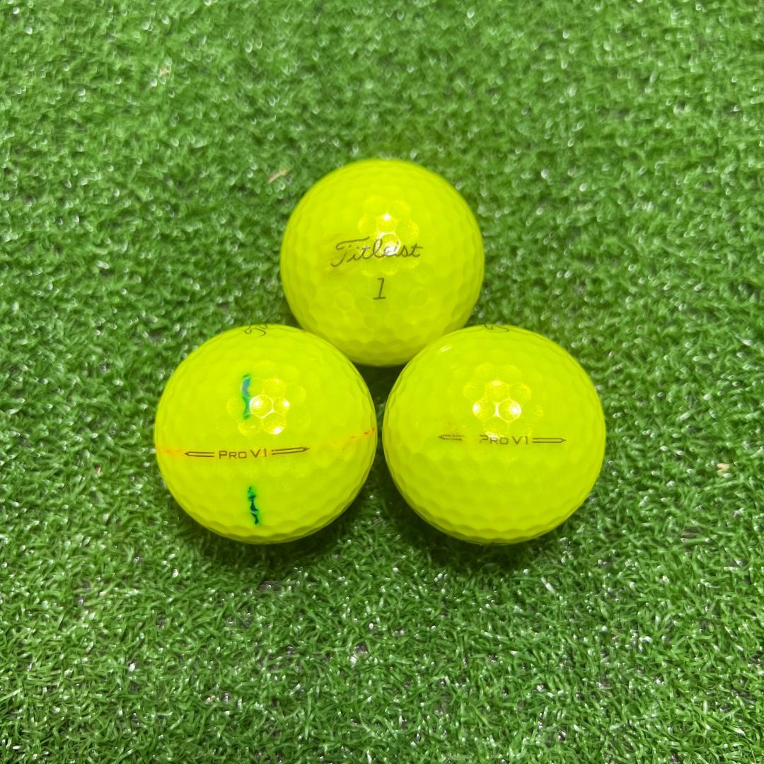 【A52】 Titleist PROV1 黄 2023年 ロストボール 24球
