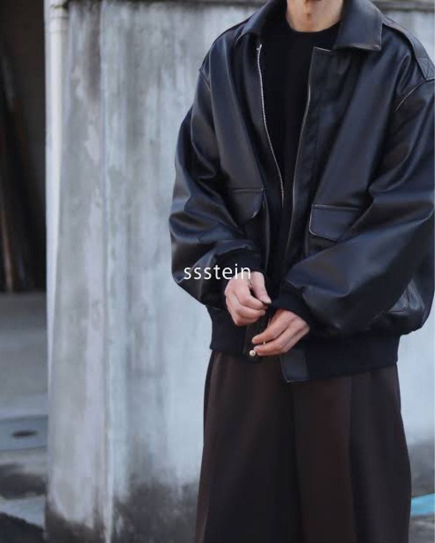 ジャケット・アウター ssstein CowLeather Vintage Flight Jacket