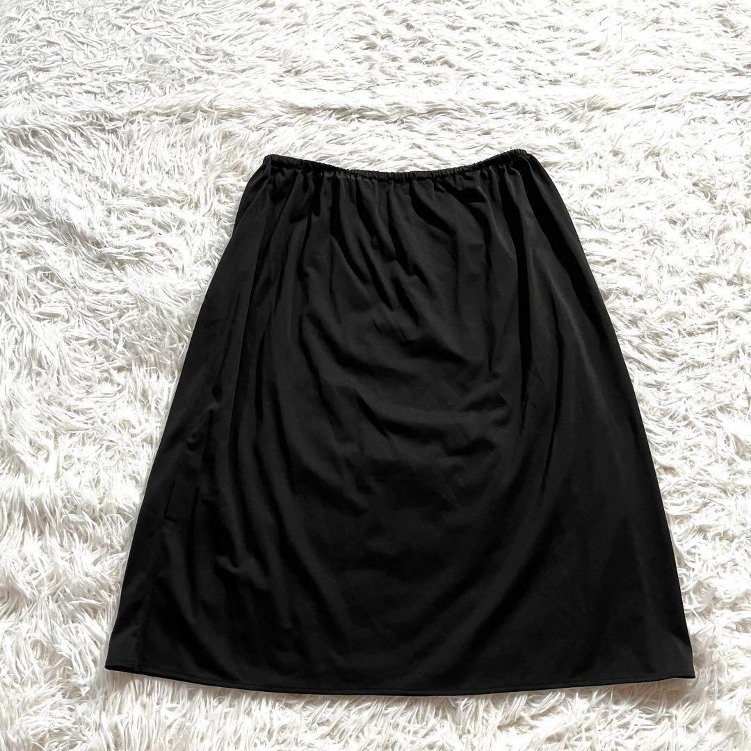 美品✨アナイ　ネックシアー フレア ドレス　ニット　ワンピース 24ss