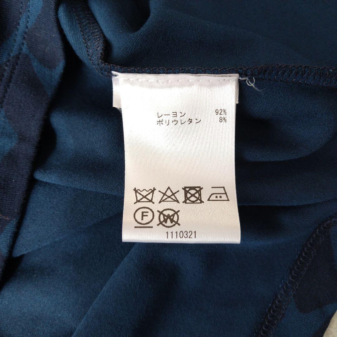 036 マリメッコ marimekko タグ付 長袖 カットソー ワンピース 紺