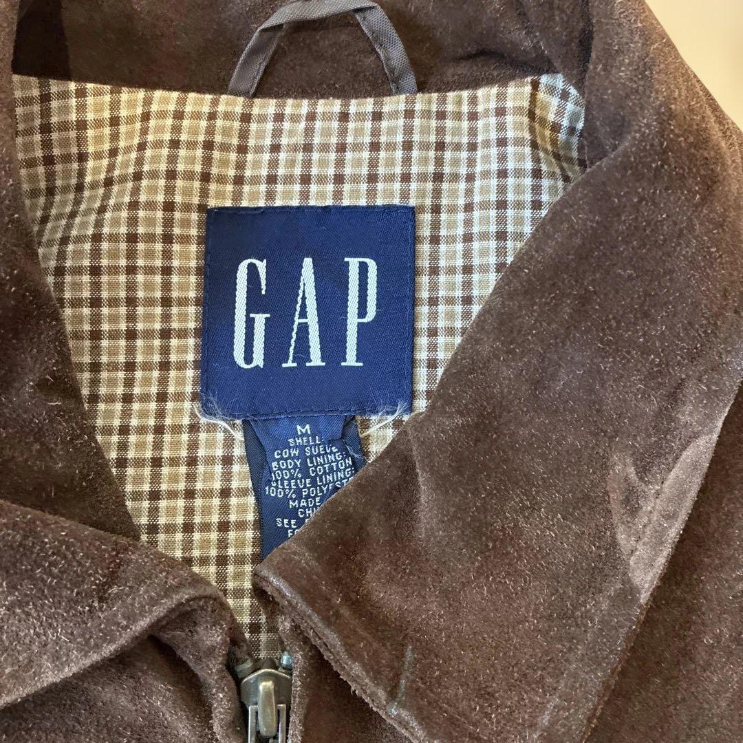 90s GAP ブラウン スウェード　牛革ジャケット オールドGAP