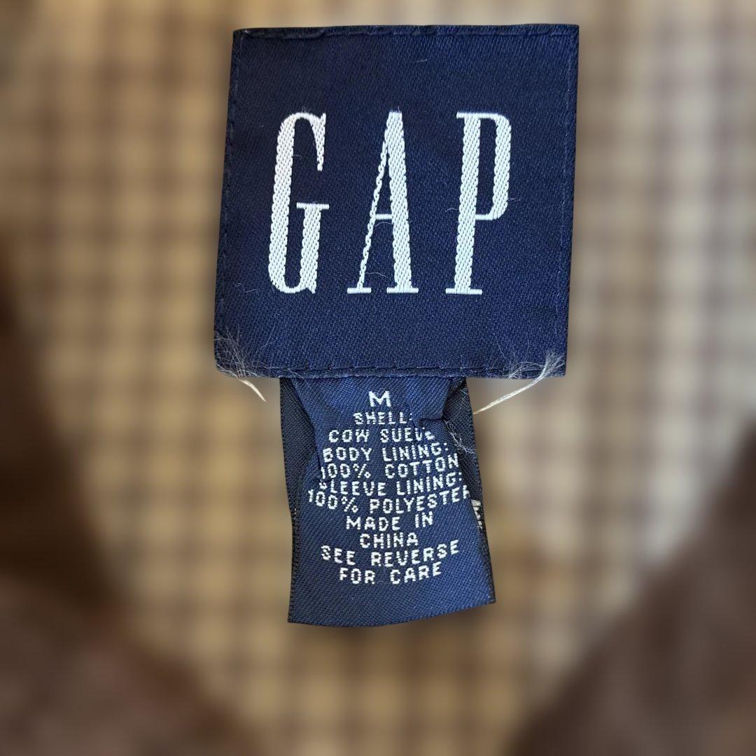 90s GAP ブラウン スウェード　牛革ジャケット オールドGAP