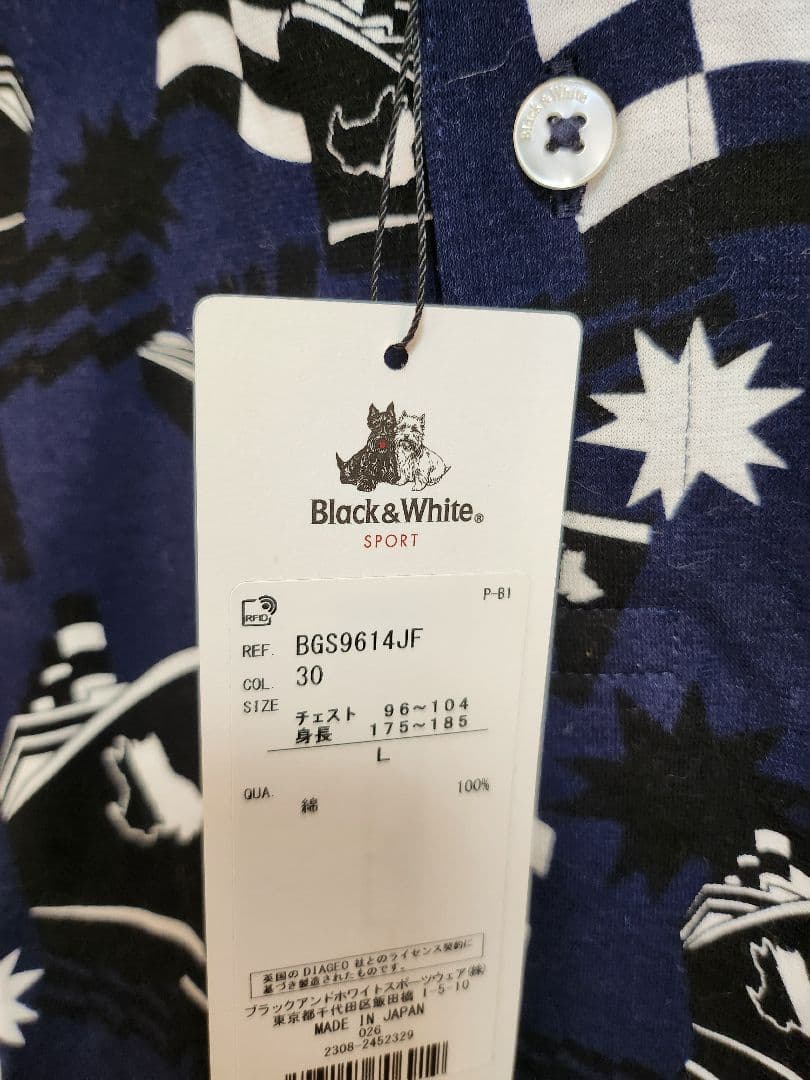 お値下げ〈新品〉Black & White ポロシャツ Lサイズ