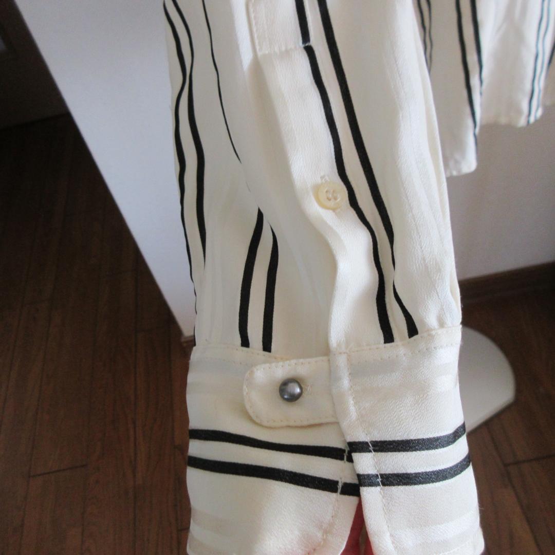 LAUREN RALPH LAUREN シルクストライプシャツ 　ビンテージ