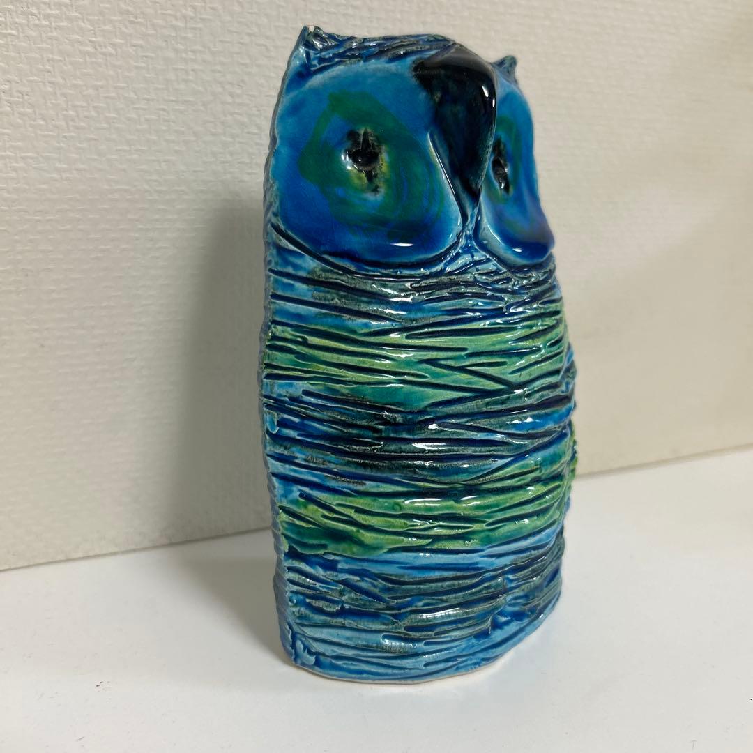 イタリア製　Flavia フラビア　ビトッシ　フクロウ　置物　陶器置物
