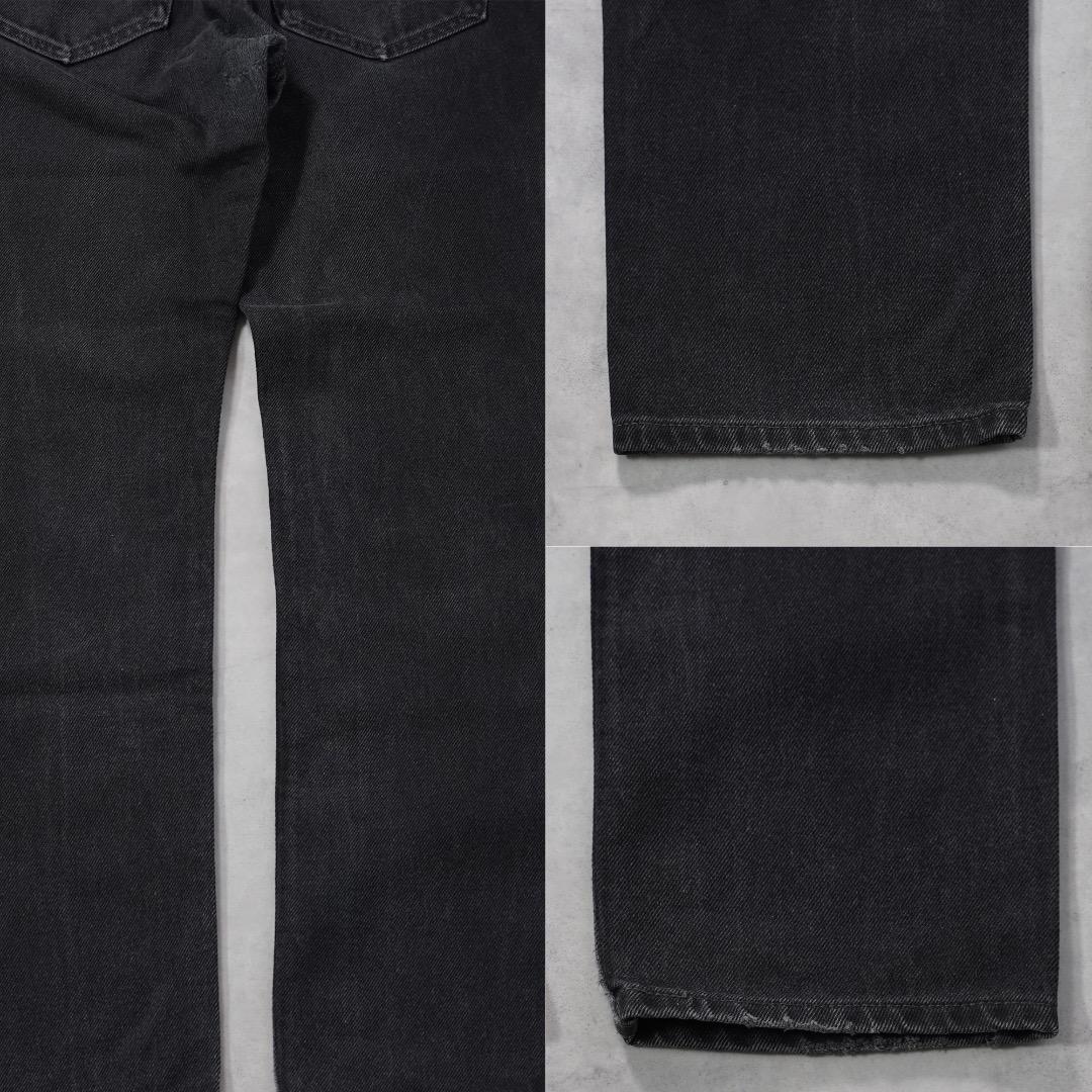 リーバイス505 Levis W32 ブラックデニム 黒 ヒゲ 古着 18692