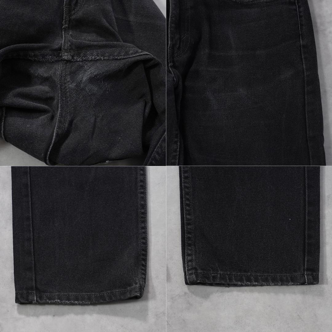 リーバイス505 Levis W32 ブラックデニム 黒 ヒゲ 古着 18692