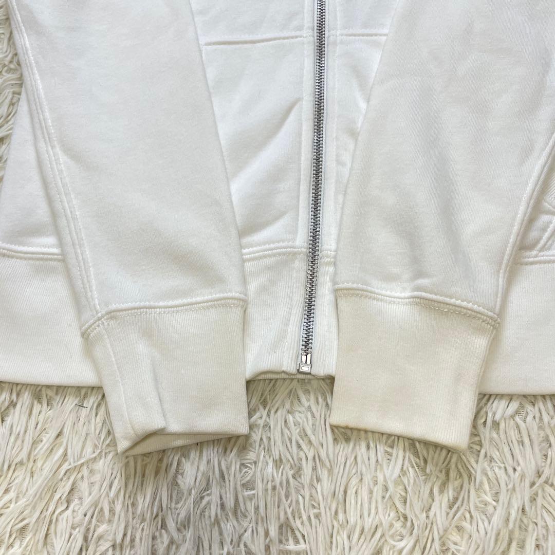 【レディース】RALPH LAUREN ジップパーカー ロゴ刺繍 白 S