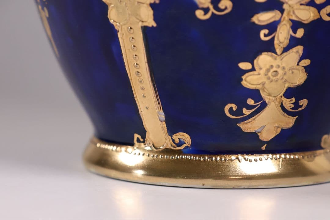 【CM317】オールドノリタケ ラクダ 花瓶 高24.7cm 金盛 明治 花器