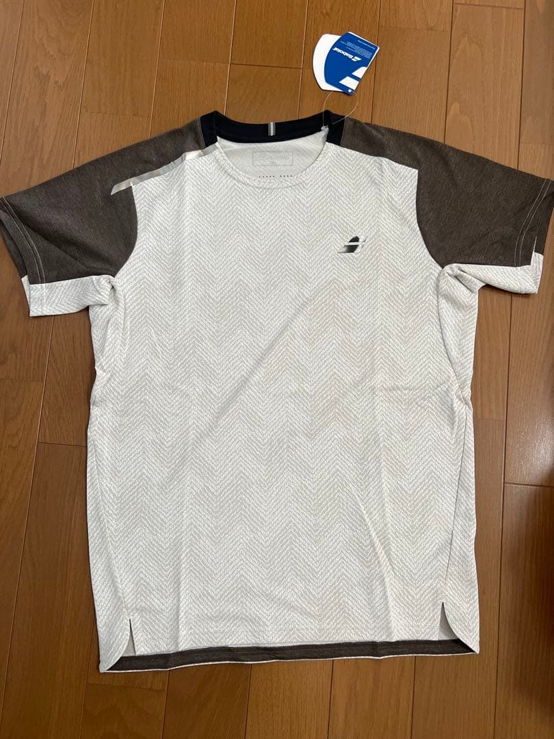 【新品】Babolat ヘリンボーンパターン メンズTシャツ