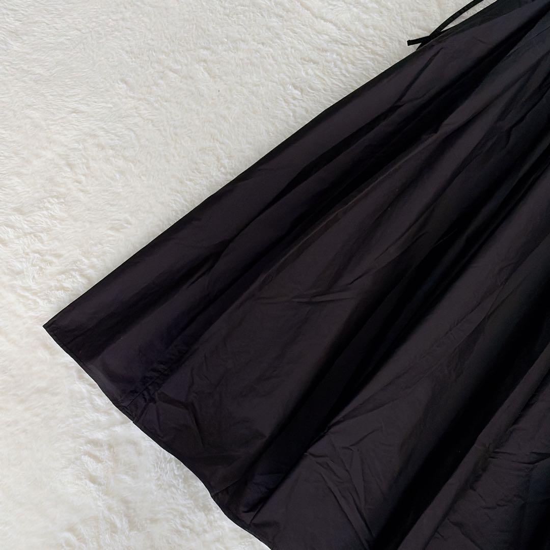 極美品✨25SS【23区】洗える 撥水加工 ウエストシャーリングロングワンピース
