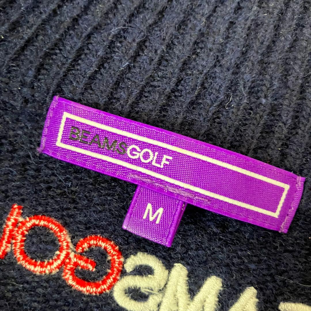 BEAMS GOLF ニット切り替え 中綿入りジャケット/M/ブルゾン