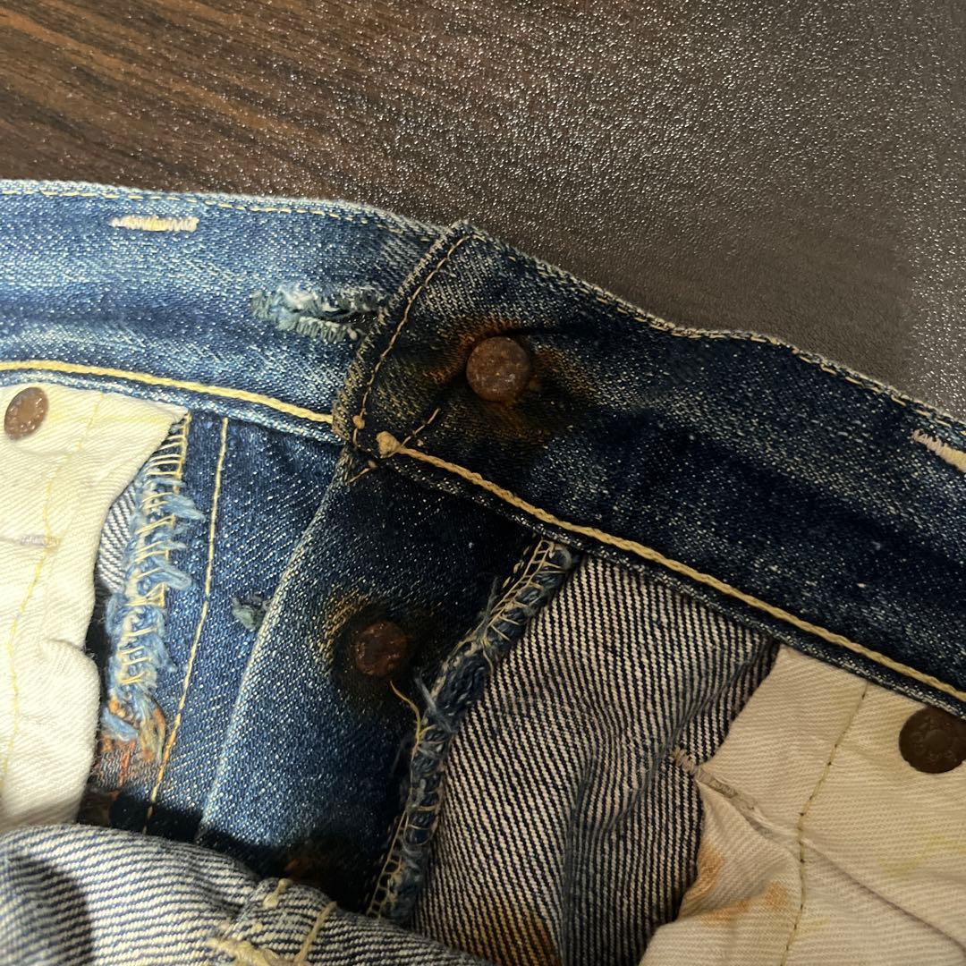 【*パ様 40s? levi's 501xx 革パッチ ビンテージ　ダブルエック